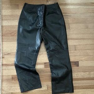 Women’s Black Leather Pants size 10